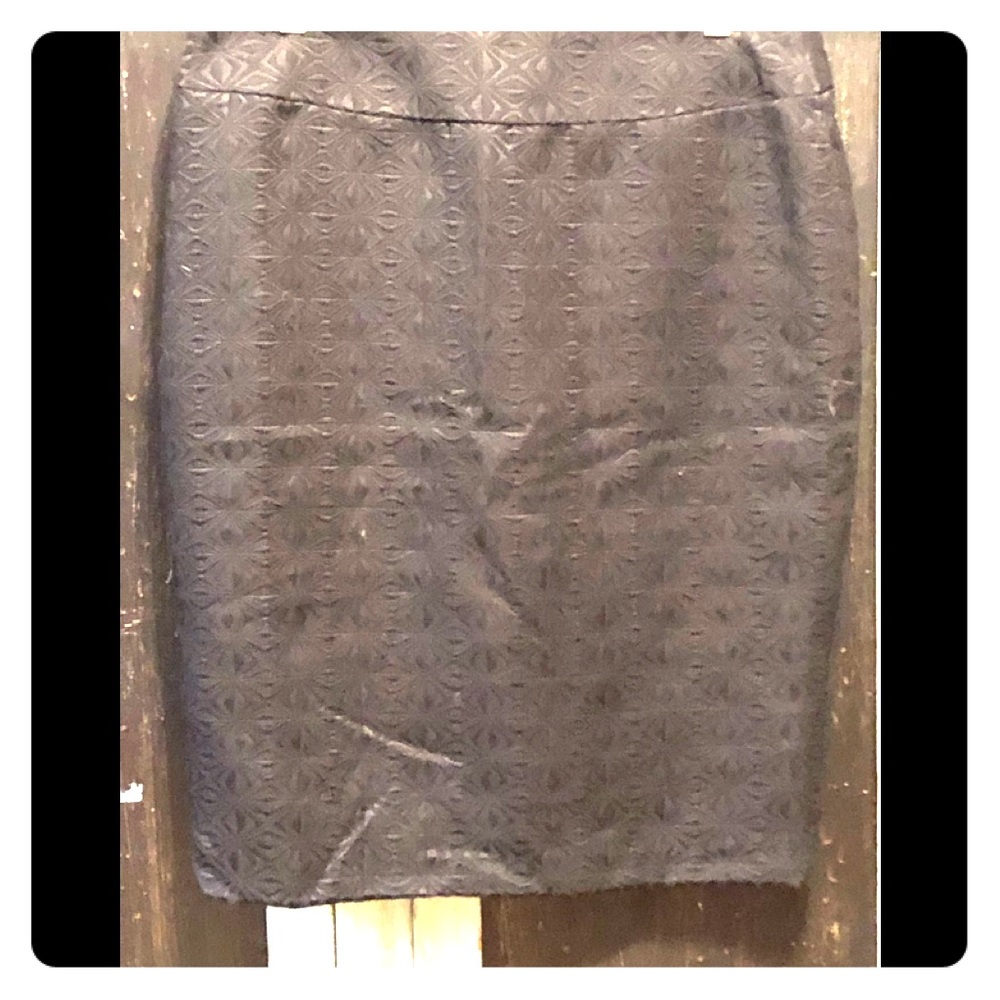 Cynthia Rowley black textured skirt